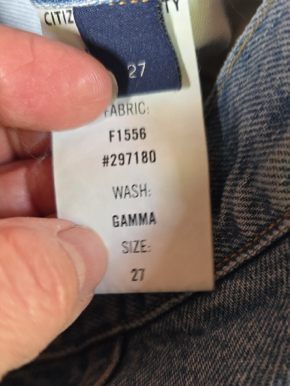 NEW RARE $288 CITIZENS OF HUMANITY VELHA TROUSER CUT JEANS IN GAMMA WASH SIZE 27 - Picture 9 of 10
